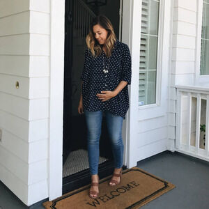 Madewell Maternity Mama Pregnancy Over-the-Belly Skinny Jeans in Danny Wash-25